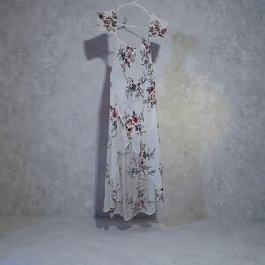 Floral White Dress